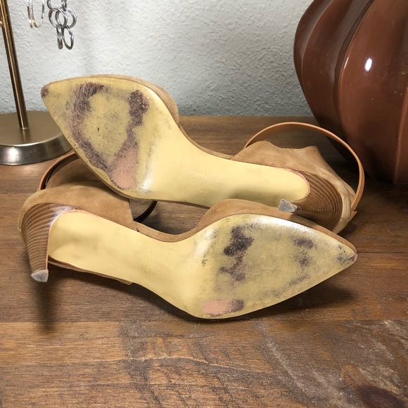 Joe’s Tan Suede Ankle Strap Stiletto Heels - Picture 7 of 8